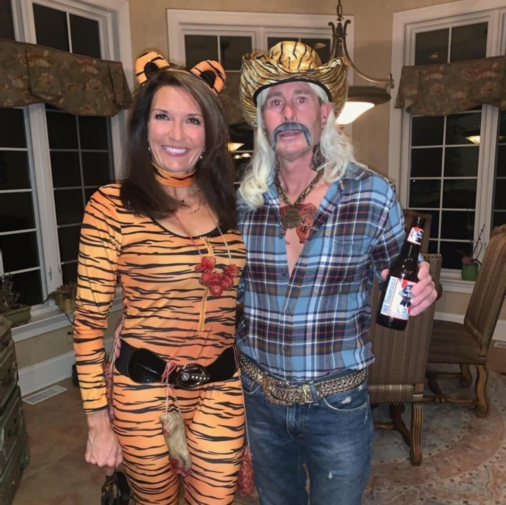 Tiger print cowboy hat